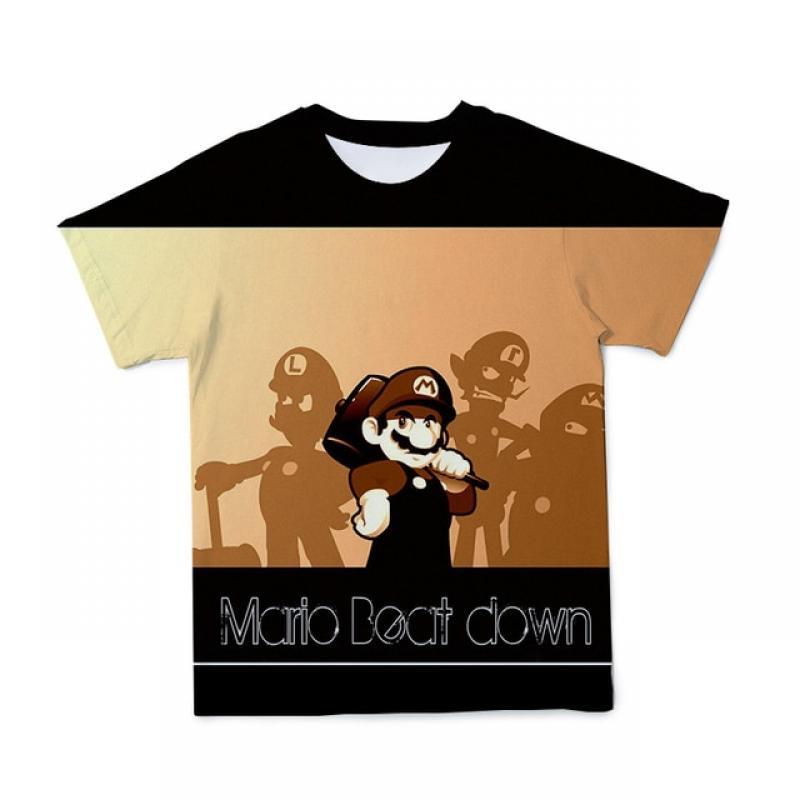 2021 summer 3D Boys Super Mary Print Girls Clothes Funny T-shirts Costume Children Clothing babyyoda T shirts Kids alt clothes
