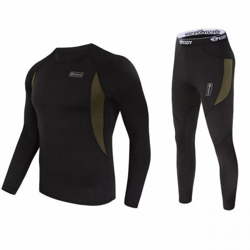 2022 New Winter Thermal Underwear Sets Men Quick Dry Anti-microbial Stretch Men's Thermo Underwear Male Warm Long Johns Fitness