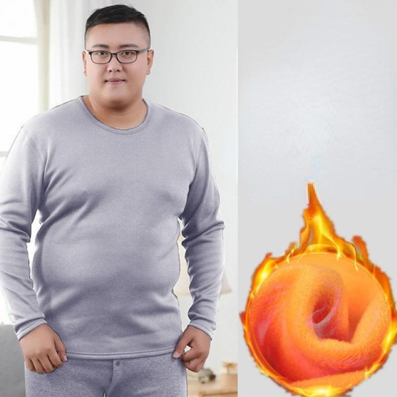 Winter Thermal Underwear Suit Man 6XL Size Fleece keep warm Men Long Johns Loose Elasticity Homewear Nightwear