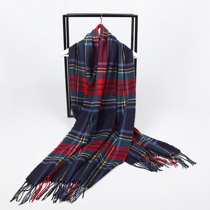 2022 winter men plaid scarf cashmere scarves for women echarpe foulard femme long wool pashmina sjaal shawls business scarf