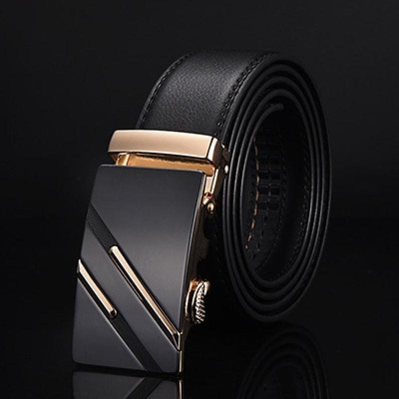 [DWTS]Men Belt Male Genuine Leather Belt Men Strap Belts For Men Automatic Buckle Black Men's Belts Cummerbunds cinturon hombre