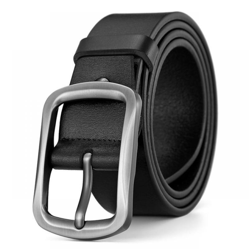 Genuine High Quality Leather Belt Men Luxury Vintage Metal Pin Buckle Design Belts Brand Strap for Jeans Designer Strap