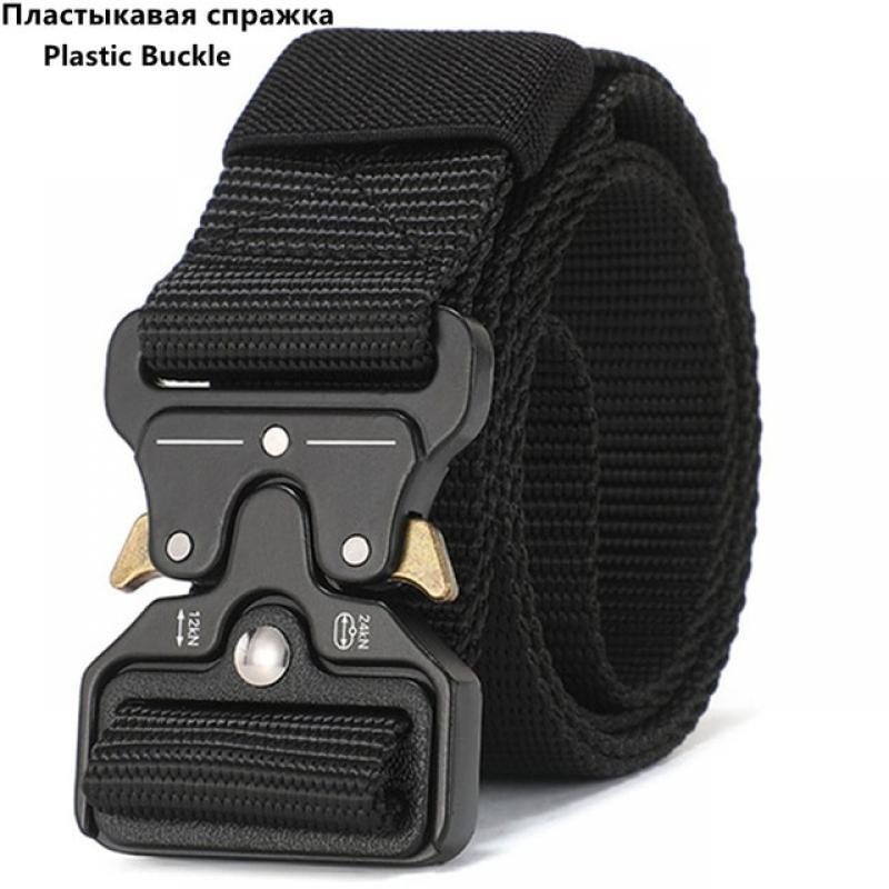 Men's Belt Outdoor Hunting Tactics Belt Multi functional Buckle Nylon Belt High Quality Marine Corps Canvas Plastic Buckle