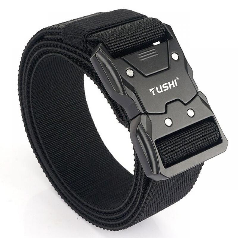 FARAMIGO 2023 New Tactical Belt Metal Buckle Quick Release Elastic Belt Casual Tooling Training Belt Men's Trousers Belt YD124