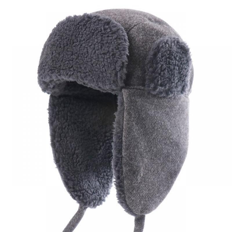 CAMOLAND Women Men Winter Warm Bomber Hat Thermal Faux Fur Russia Earflap Hats For Male Outdoor Windproof Snow Skiing Caps
