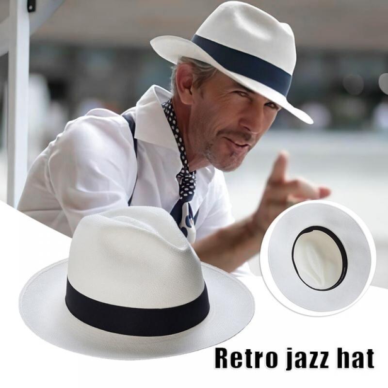 Classic Panama Hat For Women Men Vintage Fashionable Hat With Wide Brim Outdoor Classic Panama Hat White Party