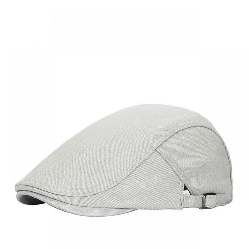 Men's British Ivy Cap Fashion Big Head Men Spring and Summer Leisure Beret Male Solid Cotton Newsboy Hat 55-60cm