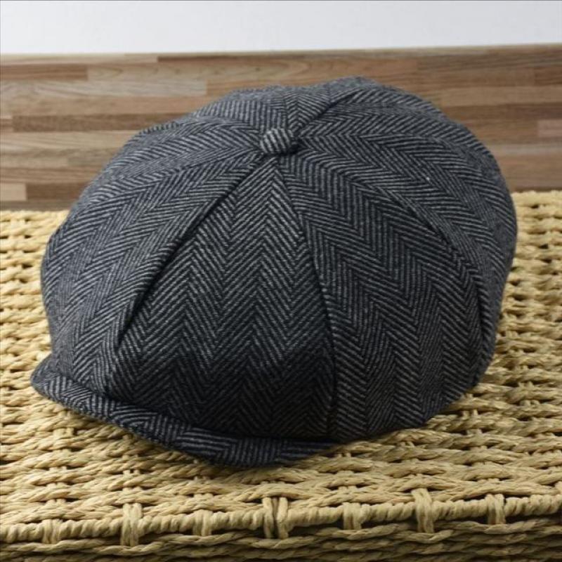 Male Plus Size Ivy Hat Big Head Man Spring Summer and Autumn Newsboy Cap Wool Beret Caps Winter Felt Flat Caps 55-58cm 59-61cm