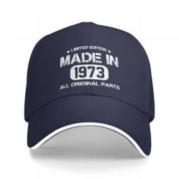 Cool Made In 1973 Vintage Baseball Cap Men Women Custom Adjustable Adult 49th Birthday Dad Hat Hip Hop