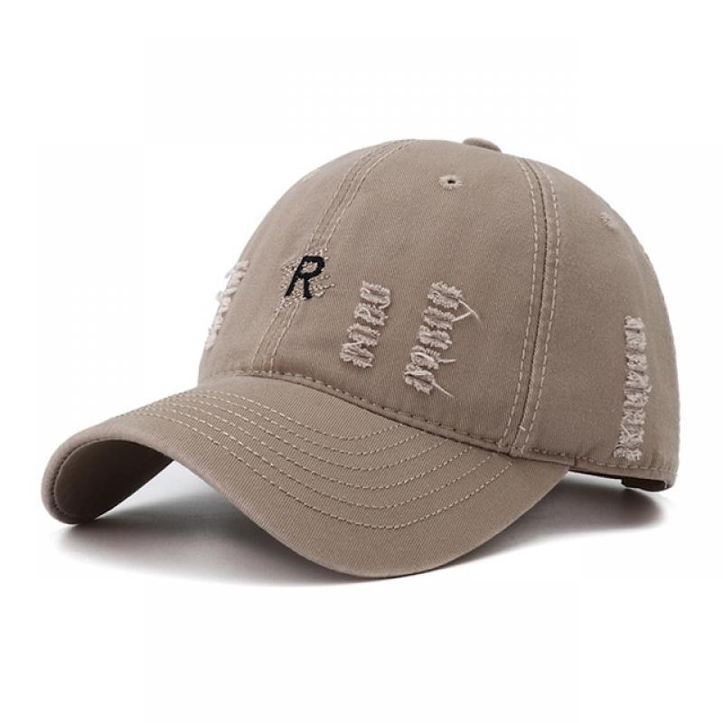 FS Summer Pink Khaki Baseball Caps For Men Worn Hole Hip Hop Snapback Trucker Hat Sun Shade Stylish Women Hats Gorras De Hombre