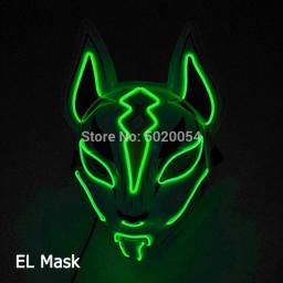 Hot Carnival LED Mask Glowing Halloween Party Mask Rave Mask Carnival Party Costume DJ Party Light Up Masks Anime Cosplay Props