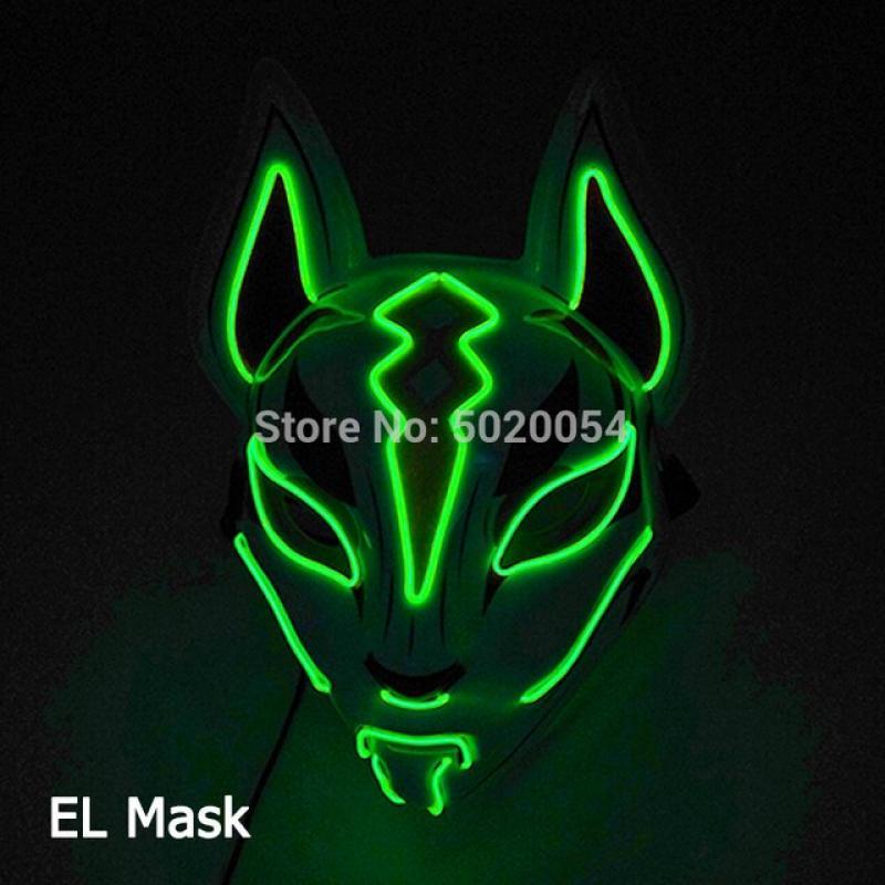 Hot Carnival LED Mask Glowing Halloween Party Mask Rave Mask Carnival Party Costume DJ Party Light Up Masks Anime Cosplay Props