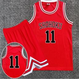 Slam Dunk Cosplay Kaede Rukawa Sakuragi Hanamichi Cosplay Costume Anime Vest Basketball Jersey School Uniform Halloween