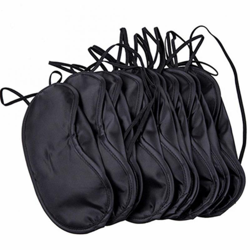 80% HOT SALES!!! 10Pcs Comfortable Sleep Eye Mask Shade Cover Blindfold Night Sleeping Travel Aid