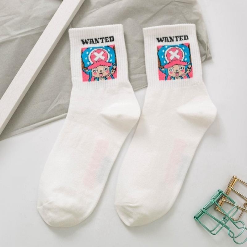 Anime Japanese Socks D Luffy Roronoa Zoro Ace Portgas D Ace Monkey Medium Stockings  Men and Women Role Playing Accessories