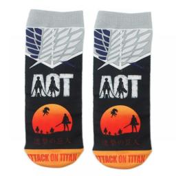 Anime Attack On Titan Cotton Sock Cartoon Wings Of Libery Short Antiskid Casual Summer Sock