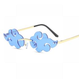 New Anime Ninja Akatsuki Cosplay Glasses Red Cloud Rimless Unisex Eyewear Gothic Sunglasses Props Accessories