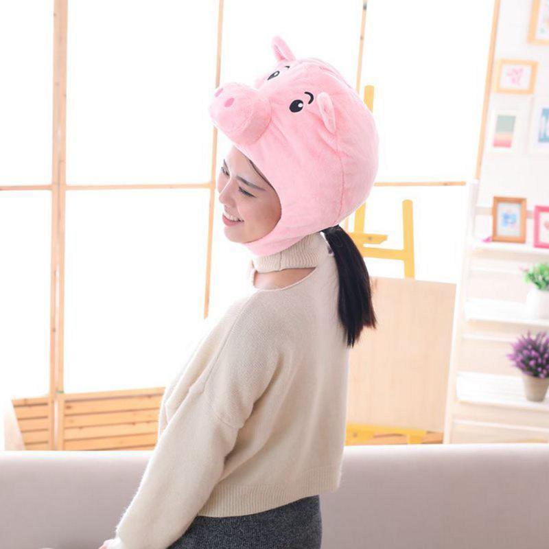 Funny Pig Hat Cosplay Women Girls Photo Props Headgear Birthday Gift Headband Costume for Party New Year Halloween Holiday Xmas