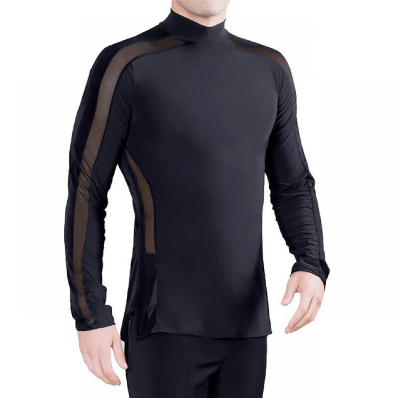 New Latin Dance Tops Long Sleeve Winter High Neck Dance Costume Ice Skating Ballroom Shirts Competition Dancing Clothes VDB833