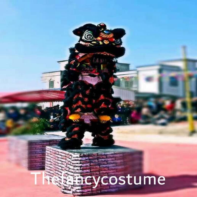 Chinese Traditional Culture high quality pure Lion Dance Costume Natural wool Southern Style  Adult size