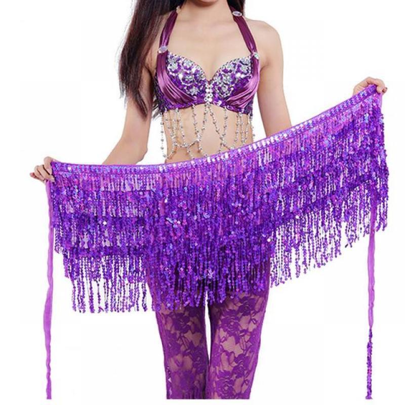 Elegance Sequin Wrap Skirt Tassels Shiny Belly Dance Hip Skirt Tassel Scarf Sequin Wrap Rave  Belly Skirt    Sequin Wrap Skirt