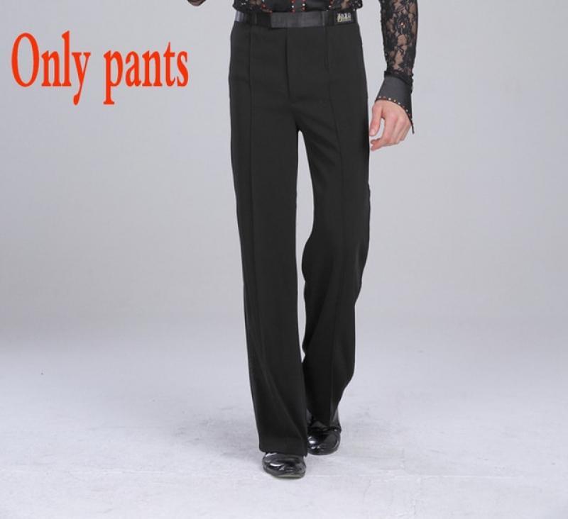 Men Latin Dance Lace black and white Garment Dance Waltz Ballroom Dance Garment Performance latin man shirts Garment Top Pants
