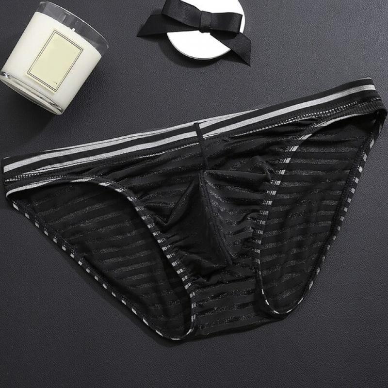 Mens Ice Silk Briefs Panties Penis Pouch Low Waist Underwear Comfort Sexy Breathe Men Underwear Male Panties Underpants Lingerie