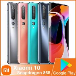 Xiaomi 10 Smartphone Snapdragon 865 MI 10 100MP Camera 4780mAh Battery MultiLink Global Version MIUI 11 5G