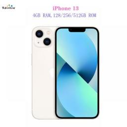 Face ID Original Apple IPhone 13 128GB/ 512GB 5G LTE Mobile Phone NFC IOS A15 Bionic Hexa Core 6.1'' 12MP&12MP 3240mAh