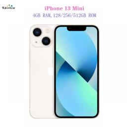 Face ID Apple IPhone 13 Mini 128GB/256GB/512GB 5G LTE  NFC IOS A15 Bionic Hexa Core 5.4'' Dual 12MP&12MP 4GB RAM