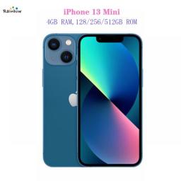 Original Apple IPhone 13 Mini 128GB/256GB/512GB 5G LTEFace ID NFC IOS A15 Bionic Hexa Core 5.4'' Dual 12MP&12MP 4GB RAM