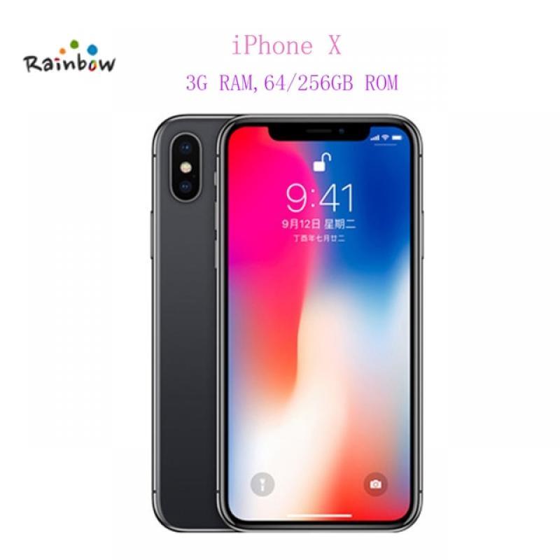 Original Apple iPhone X 3GB RAM 64GB 256GB ROM Face ID 5.8" iOS Hexa core 12.0MP Dual Back Camera Unlocked 4G LTE Mobile Phone
