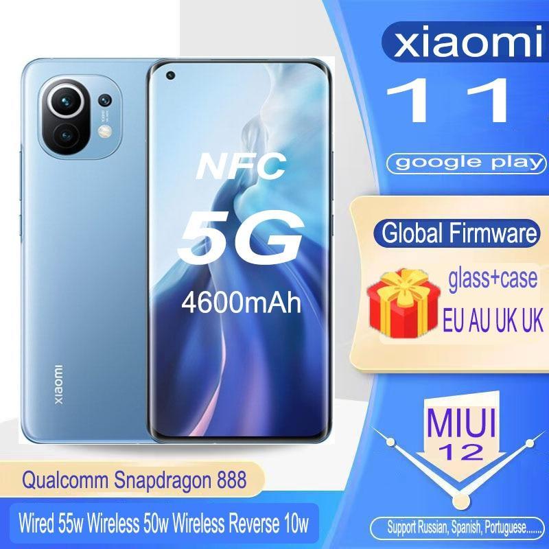 Xiaomi 11 5G NFC 55W Smartphone redmi Snapdragon 888 4250mAh Octa-core 108MP Android 5G AMOLED Full Screen