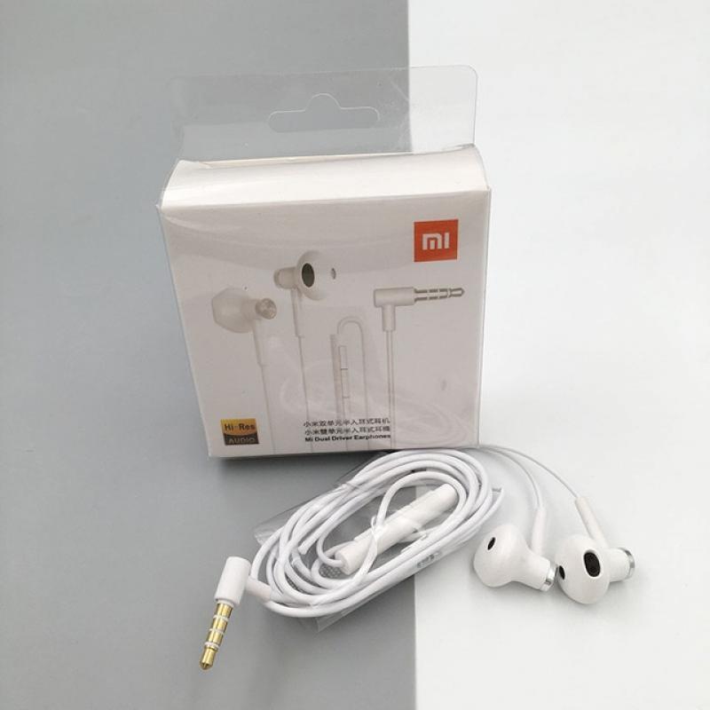 Global Version Xiaomi Dual Driver Earphones 3.5mm Plug Half In-Ear Wired Control Earphone For  MI 9 CC9 Poco F2 Pro Redmi Note 9