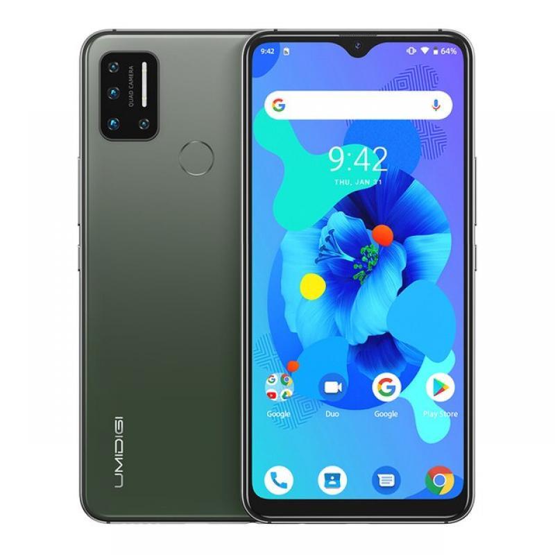 Global Version UMIDIGI A7 Smartphone 4GB RAM 64GB ROM 6.49'' Octa Core Cellphone Android 10 16MP+16MP Mobile Phone SD009