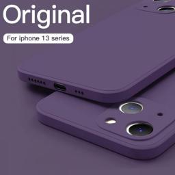 1DS NEW Square Liquid Silicone Phone Case For IPhone 11 12 13 14 Pro Max Mini X XS Max XR 7 8 Plus SE2 Full Protection Cover