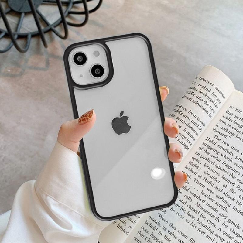 Candy Shockproof Silicone Bumper Phone Case For iPhone 14 11 12 13 Pro Max X XS XR 8 7 Plus SE Transparent Protection Back Cover
