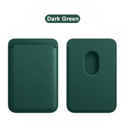 For Magsafe Magnetic Card Holder Case For IPhone 13 11 12 Pro MAX Mini Leather Wallet Cover XR XS MAX Card Phone Bag Adsorption