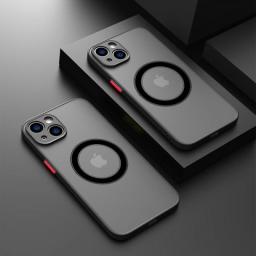 Luxury Magnetic For Magsafe Wireless Charge Phone Case For IPhone 14 13 12 11 Pro Max Mini X XR XS Shockproof Armor Matte Cover