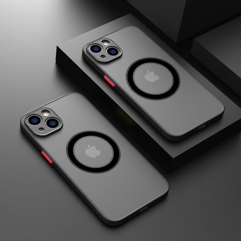 Luxury Magnetic For Magsafe Wireless Charge Phone Case For iPhone 14 13 12 11 Pro Max Mini X XR XS Shockproof Armor Matte Cover