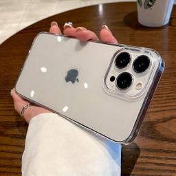 Luxury Transparent Hard Plastic PC Case For IPhone 14 13 12 Mini 11 Pro Max X XR XS 7 8 Plus SE 3 Shockpoof Crystal Clear Cover