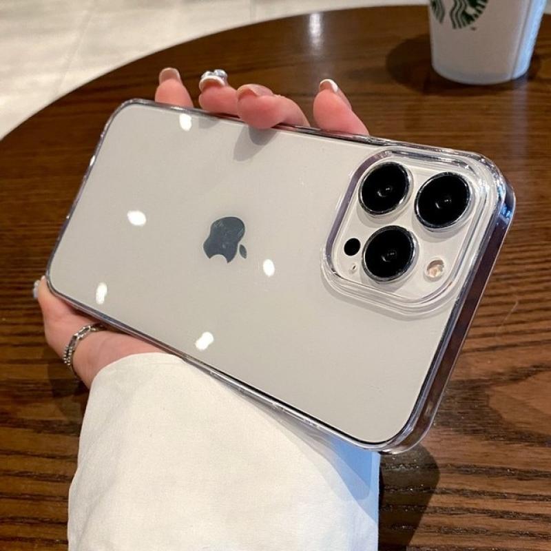 Luxury Transparent Hard Plastic PC Case For iPhone 14 13 12 Mini 11 Pro Max X XR XS 7 8 Plus SE 3 Shockpoof Crystal Clear Cover