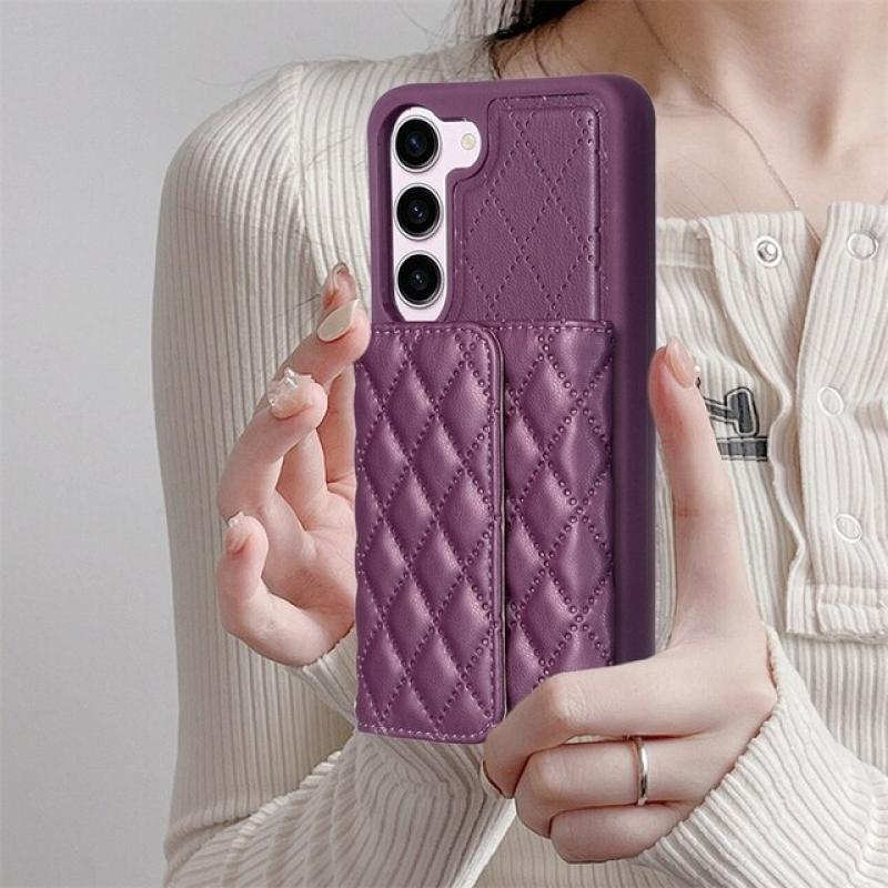 Small Fragrant Wind Organ Card Bag Wallet Leather Case For Samsung Galaxy S23 Ultra S22 Plus S21 FE A12 A13 A14 A34 A52 A53 A54