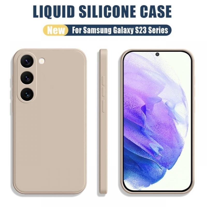 For Samsung Galaxy S23 S22 S21 Ultra S20 FE A53 A52 A54 5G Liquid Silicone Soft Case For Samsung S22 S23 Plus S21 FE Phone Cover