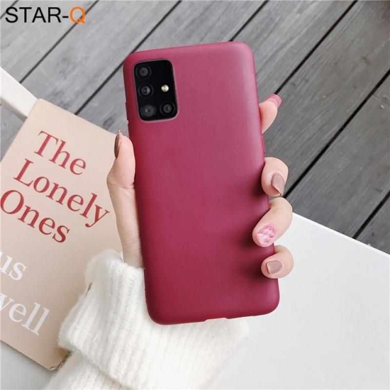 candy color silicone phone case for samsung galaxy a51 a71 5g a31 a11 a41 m51 m31 a21s a91 A81 A01 matte soft tpu cover