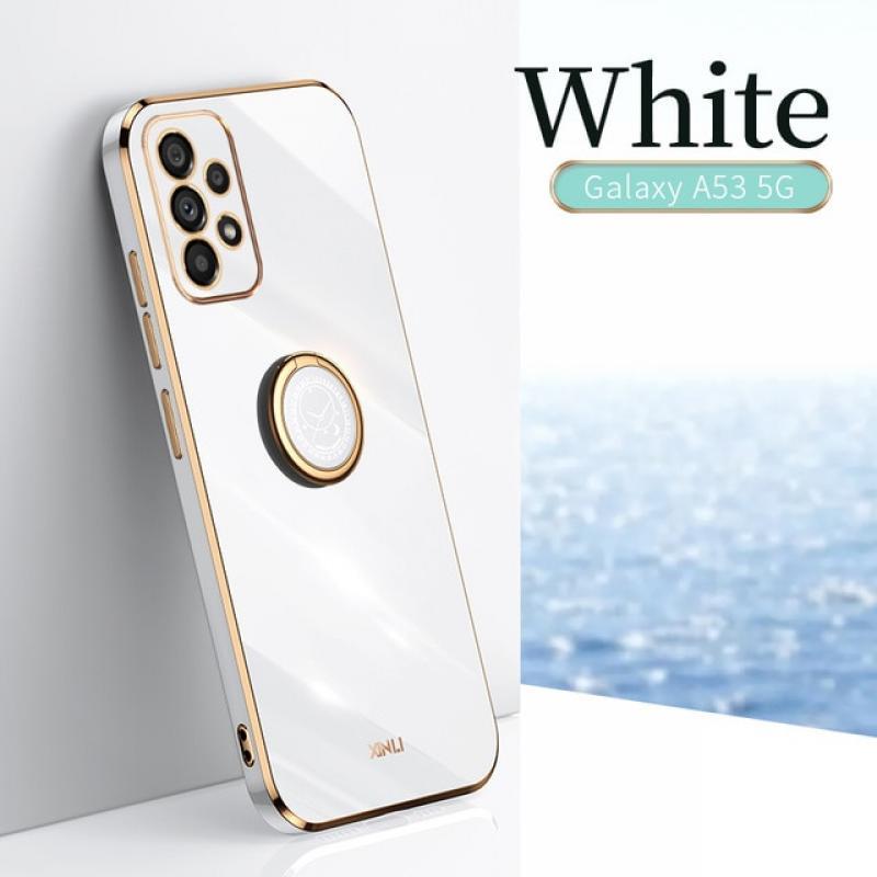 Solid Color Plating Silicone Phone Case for Samsung Galaxy A13 A23 A33 A53 A73 A14 A34 A54 A04 A04E 4G 5G Soft Square Back Cover