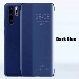 Original Smart View Window Flip Case Cover For Huawei P40 P30 P20 P10 Plus Mate 9 10 20 30 Pro Lite Honor 8X 10 10i Leather Case