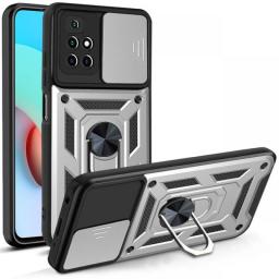 Slide Camera Lens Case For Xiaomi Redmi Note 9 10 11 8 11S Pro Max 9A 9C 9T Mi 12 12X F3 Military Grade Bumpers Armor Ring Cover