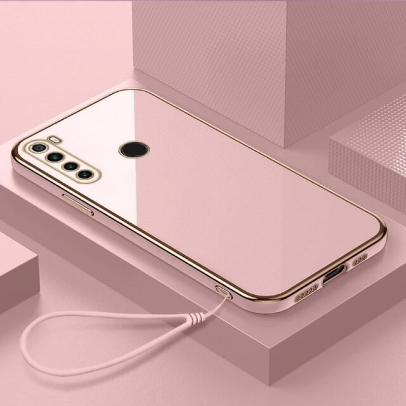 Luxury Square Plating Silicone Phone Case for Xiaomi Redmi Note 8 2021 8T 8A 7 5 Pro Coque Ultra Thin Protection Soft Back Cover