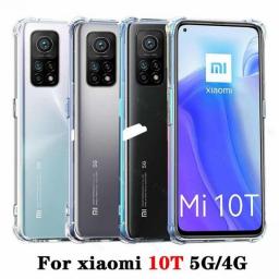Luxury Clear Shockproof Phone Case For Xiaomi Mi 10t 11t 12t Pro 10 T Lite 10tPro 10tlite 5g 4g Back Covers Transparent Cases